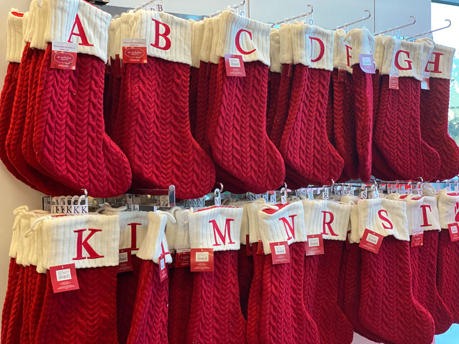 St. Nicholas Square Large Cable Knit Monogram Stocking