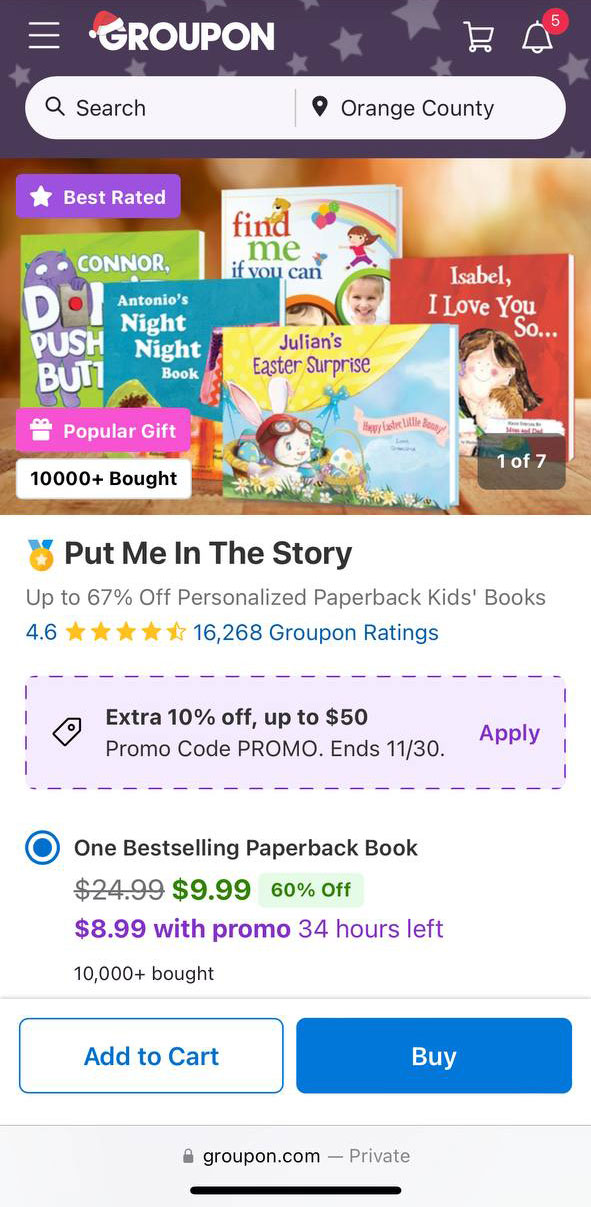 Unlock Groupon's Exclusive Put Me in the Story Deal!