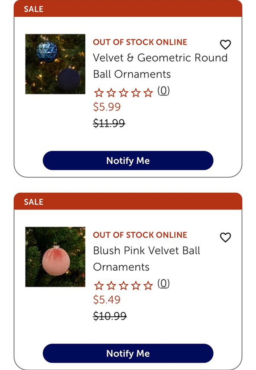 Spice up any room in your house with the Velvet Ornaments from Hobby Lobby 