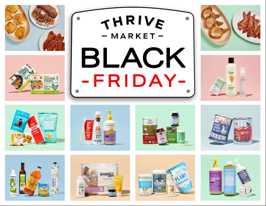 Time to save money and stock up on your favorite healthy products from Thrive Market during our Black Friday event