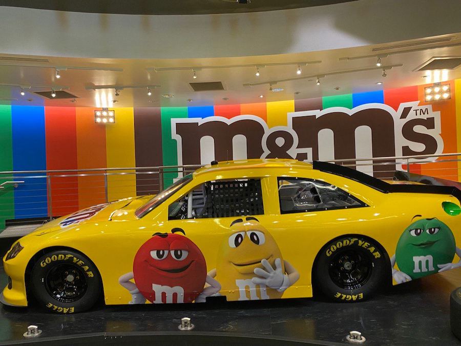 Explore the magical and colorful wonderland that is M&M's World, where every corner is filled with chocolatey delights.