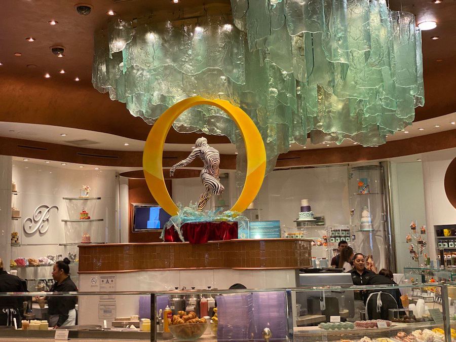 Life-size chocolate sculpture of Cirque’s ‘O’ at Bellagio
