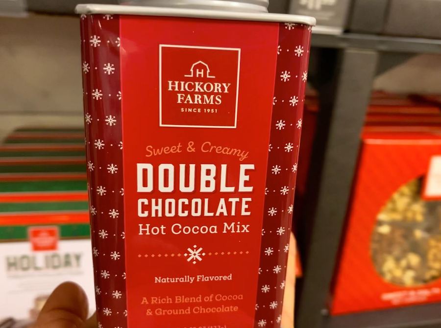 Immerse yourself in the rich decadence of Hickory Farms Double Chocolate Hot Cocoa Mix, a heavenly treat for your taste buds.