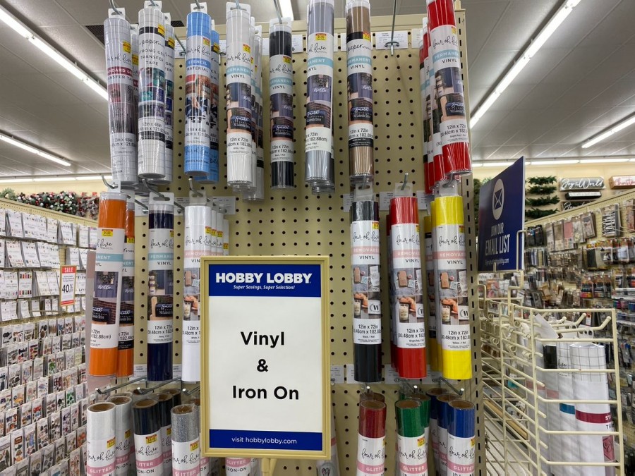 Show off your creative flair and make stunning projects with Hobby Lobby's vinyl and iron-on materials