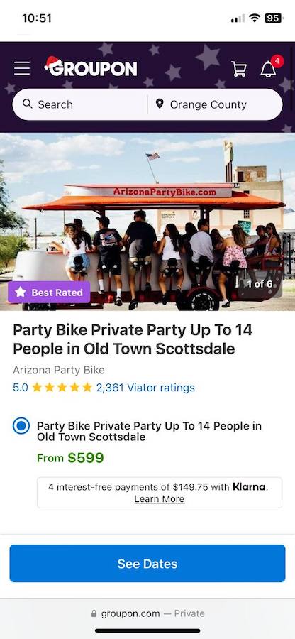 Pedal in Style: Private Party Bike Experience with Groupon