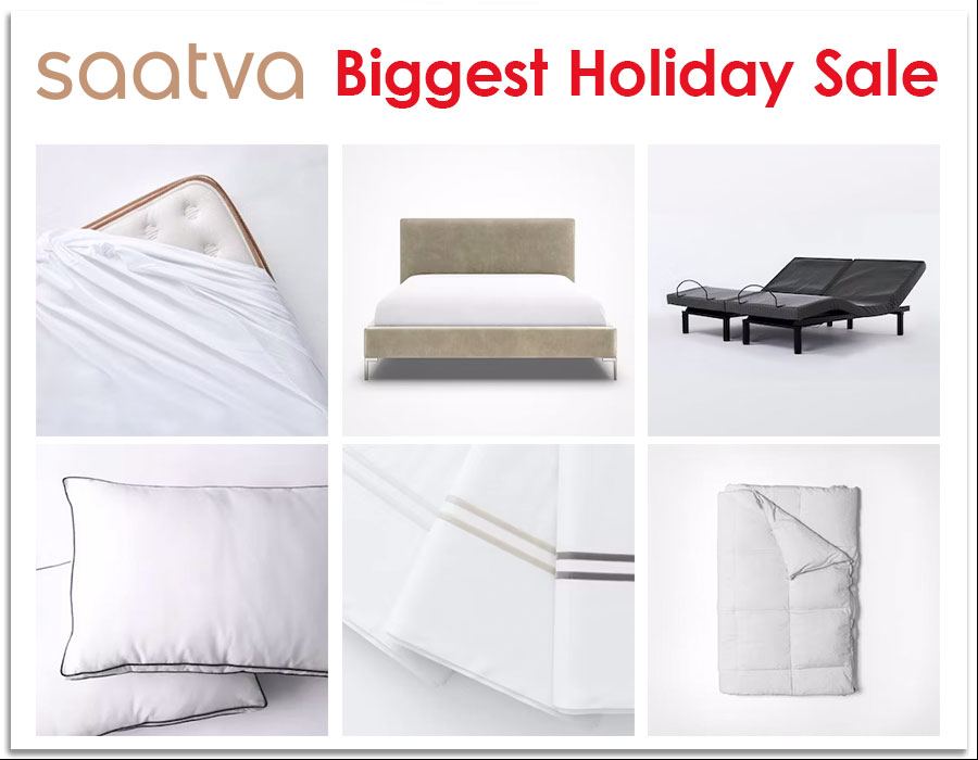Create merry mattress moments with Saatva's holiday sale.