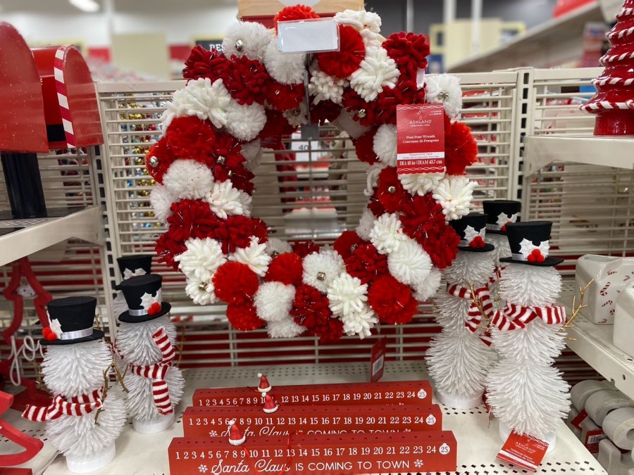 A pop of color for the holidays - brighten up your living space with a cheerful wreath from Michaels