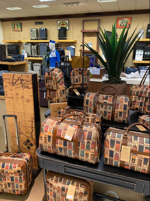 Stand out from the crowd and show off your individuality with our one-of-a-kind vintage luggage and bags