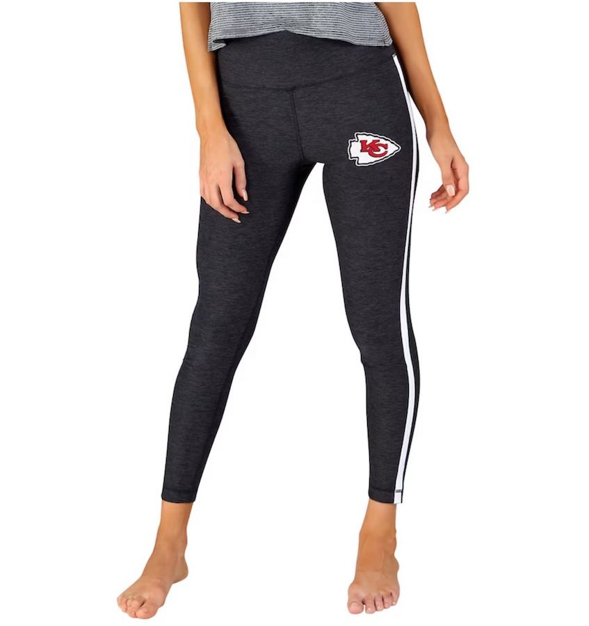 Elevate your loungewear game with Concepts Sport Charcoal Kansas City Chiefs Leggings.