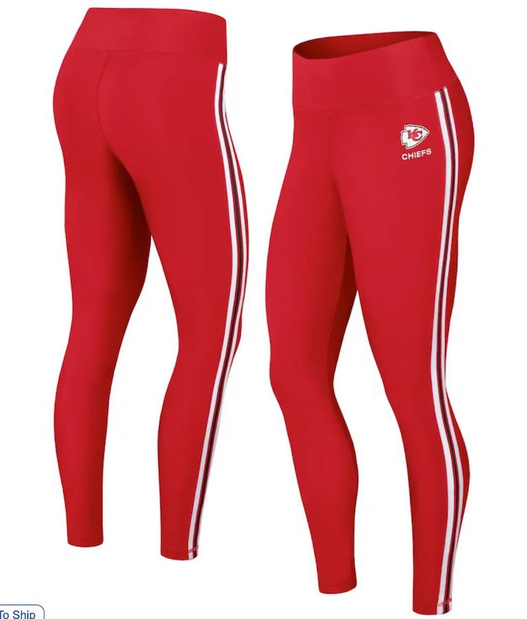 Gear up in style with the Kansas City Chiefs Color Block Leggings!