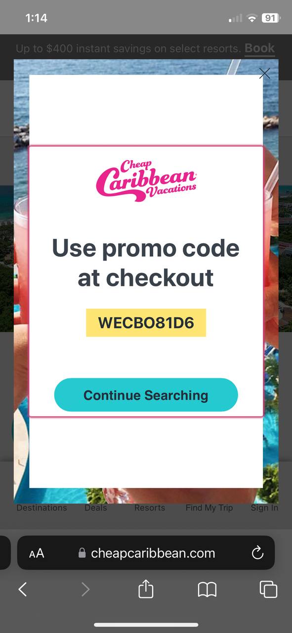 Cheap Caribbean $100 Off Coupon Code