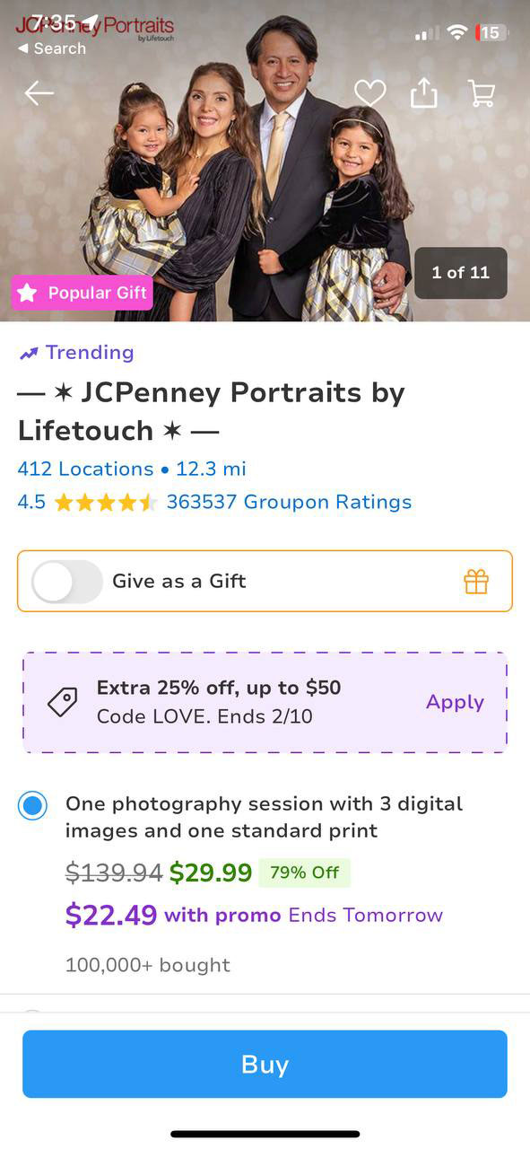 Capture the Love: JCPenney Portraits Groupon Package