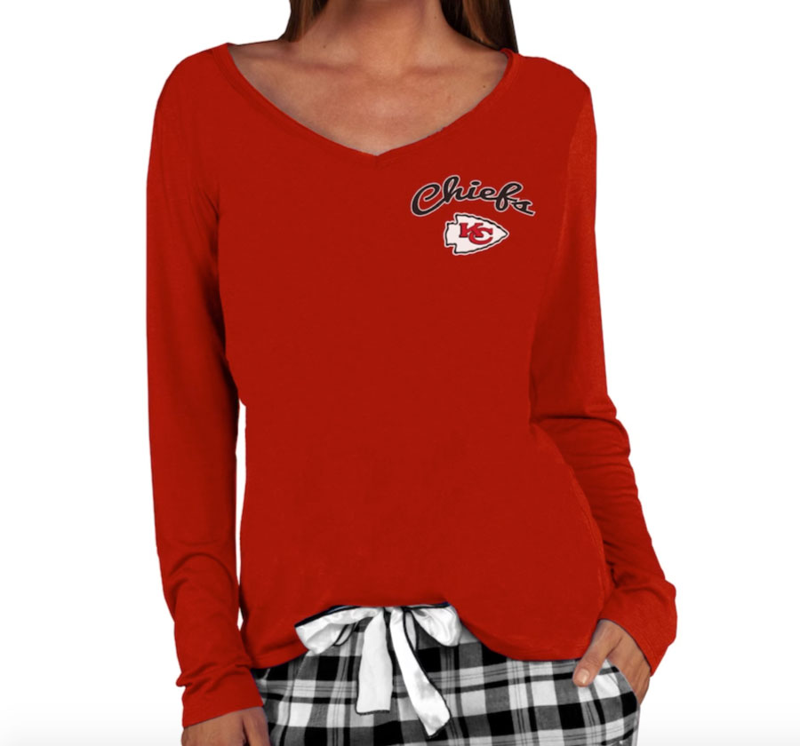 Red Kansas City Chiefs V-Neck Lounge T-Shirt