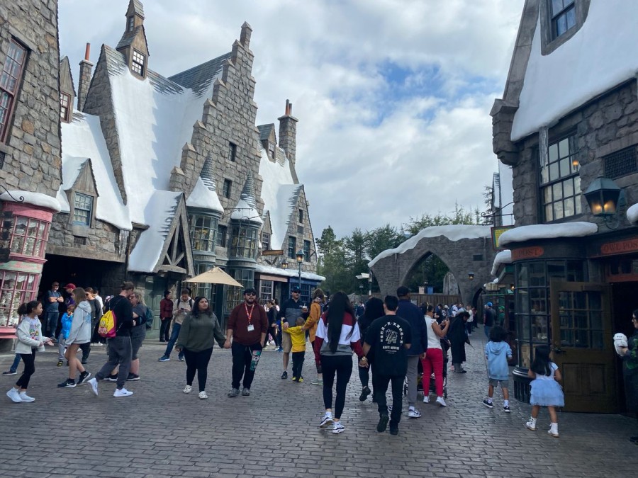 Explore the magical village of Hogsmeade in the enchanting world of Hogwarts.