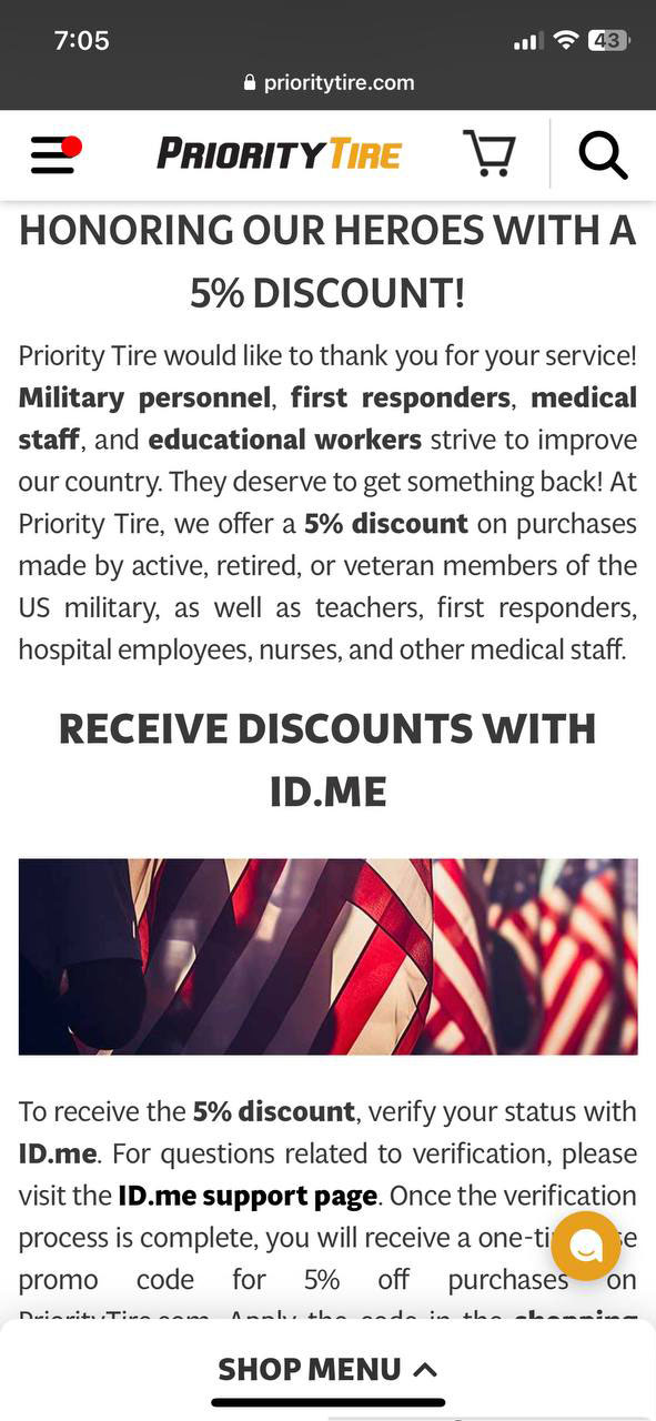 Honoring Those Who Serve: Military Discount Available at Priority Tire!