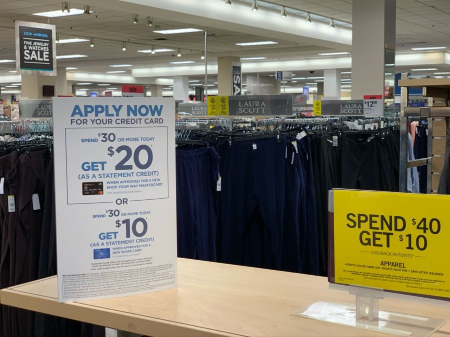 Sears is currently offering a sale on watches, apparel, and other items for those who use the store's credit card.