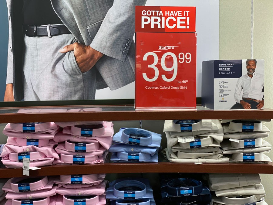 The Stafford Coolmax Men's Dress Shirt, available at JCPenney, offers a balance of comfort and style with its wrinkle-free fabric and moisture-wicking properties.