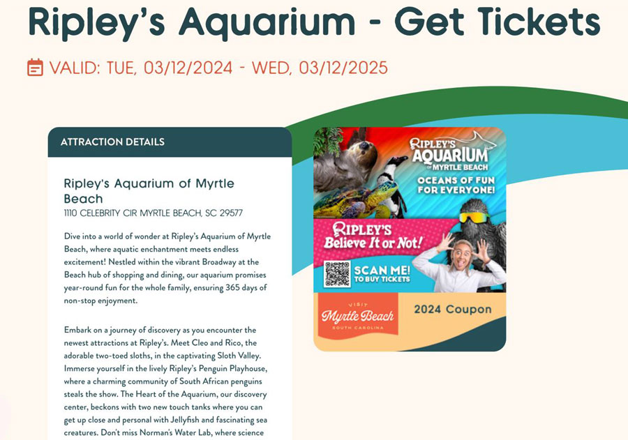 Ripley's Aquarium Discount