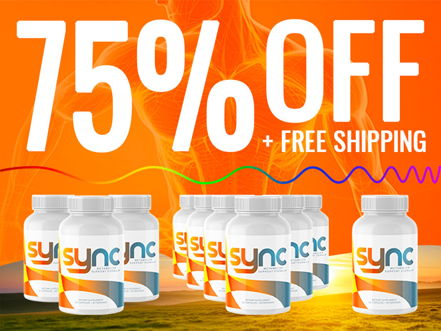 Sync Supplement 75% Off + Free Shipping on 6 Bottles