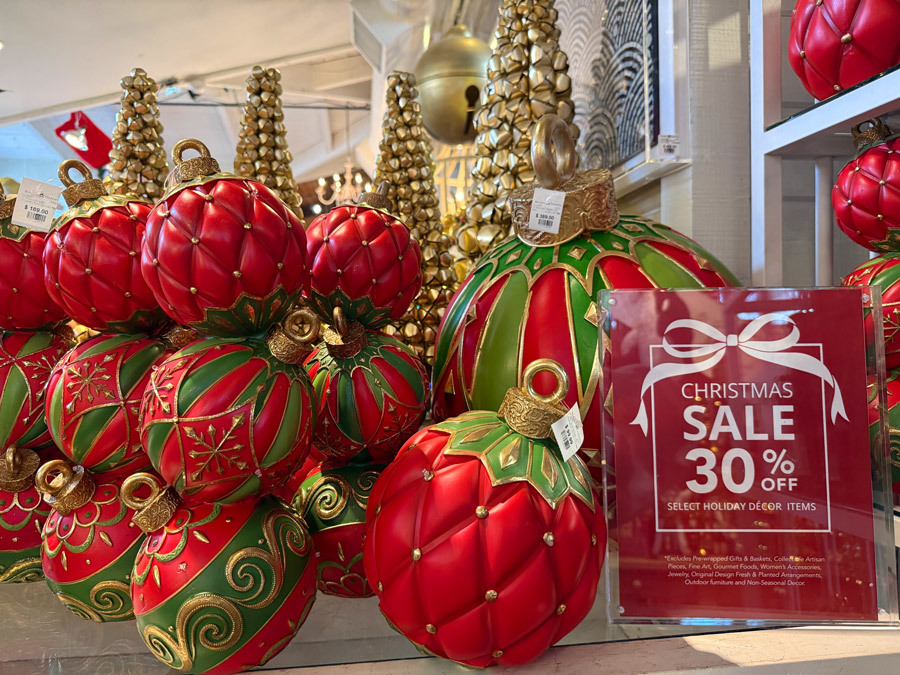 Christmas Ornaments on Sale at Roger’s Gardens