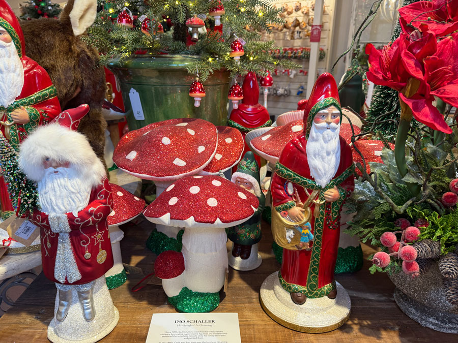 Handcrafted Winter Decor by Ino Schaller at Roger's Gardens