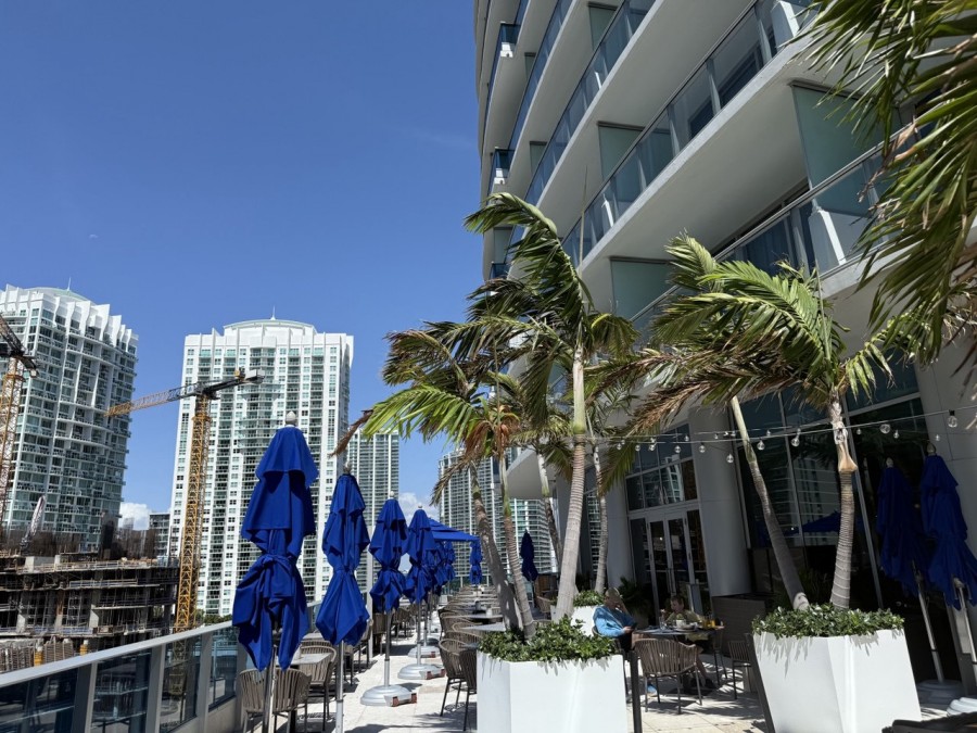 Downtown Miami's high-rise views paired with sleek yachting luxury