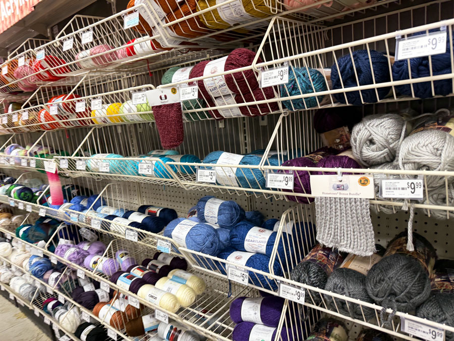 Michaels selection of needlework supplies