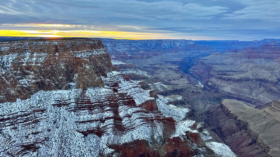 Grand Canyon Bathed in Sunset Light