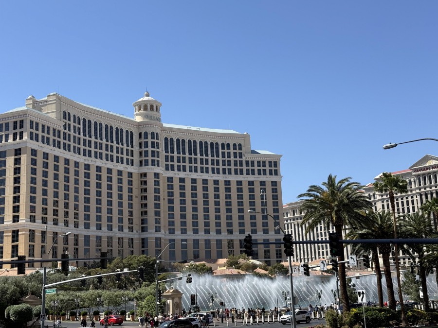 Bellagio delights families with its elegant art gallery and the mesmerizing Cirque du Soleil show “O” just steps away.