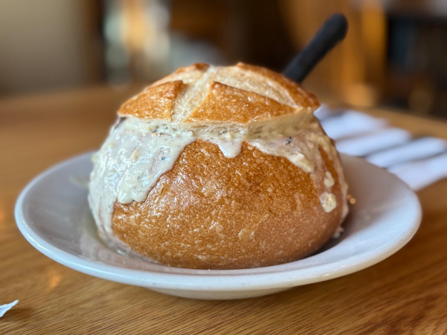 Clam Chowder Bread Bowl in Seattle