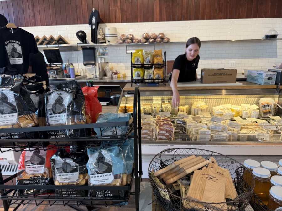 Beecher’s celebrates real food by revealing the full production process to guests.