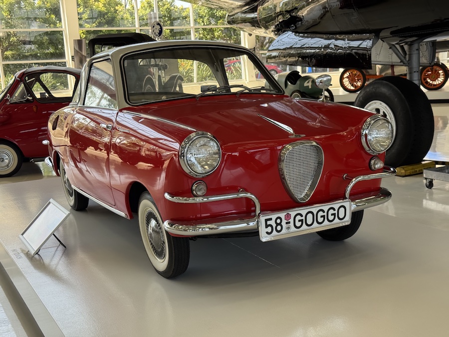 Small, stylish Goggomobil microcar in pristine condition.