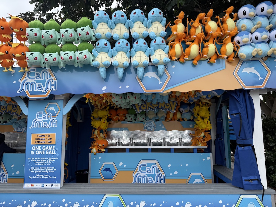 The Can Smash carnival-style game at SeaWorld San Diego.