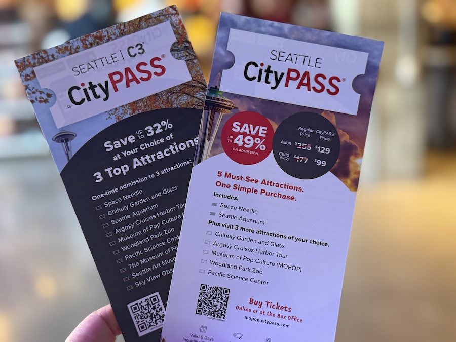 Seattle CityPASS booklets with offers.