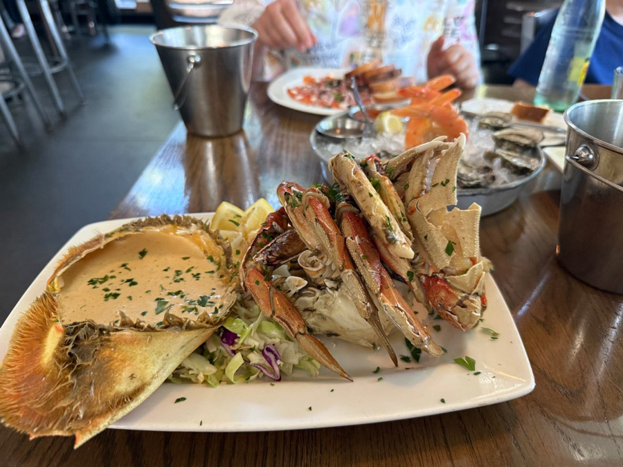 Dungeness Crab at Taylor Shellfish Oyster Bar, Seattle