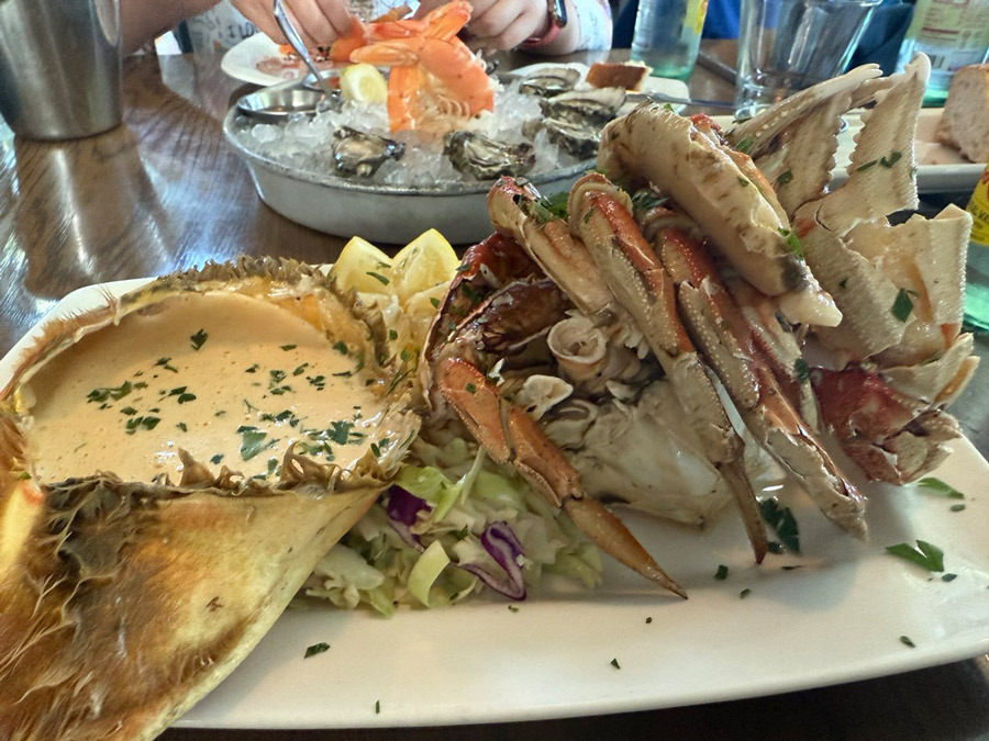 Dungeness crab from Taylor Shellfish Oyster Bars