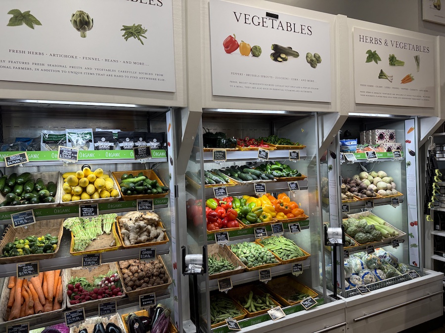 Fresh produce section featuring vibrant seasonal vegetables.