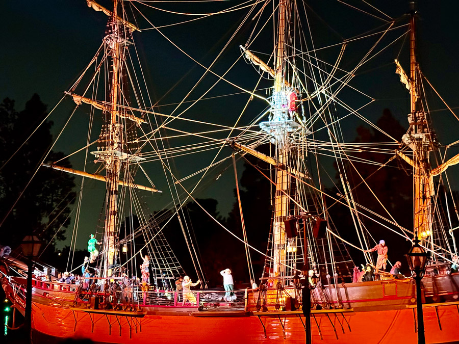 Fantasmic! is a popular nighttime show held at Disney theme parks.