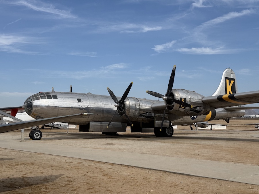 Large military aircraft at March Field Air Museum.