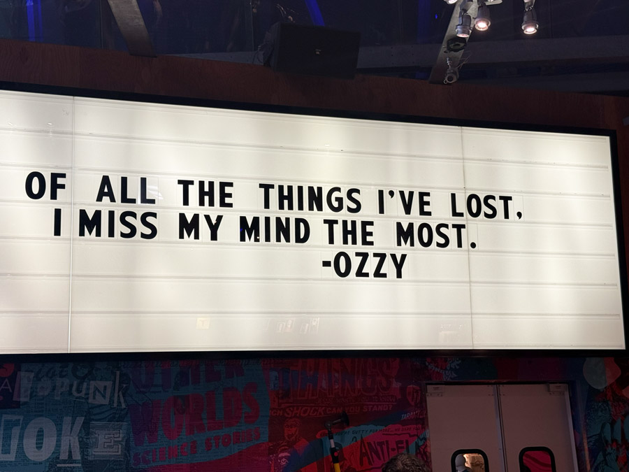 Mark Twain and Ozzy Osbourne Quote at the Museum of Pop Culture