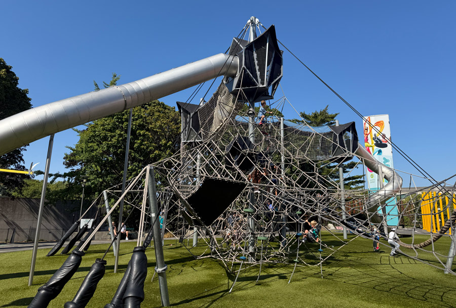 Seattle Center - climbing tower, Artists at Play playground