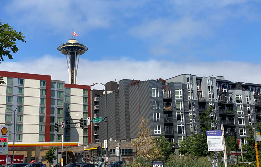 Space Needle on the Seattle skyline