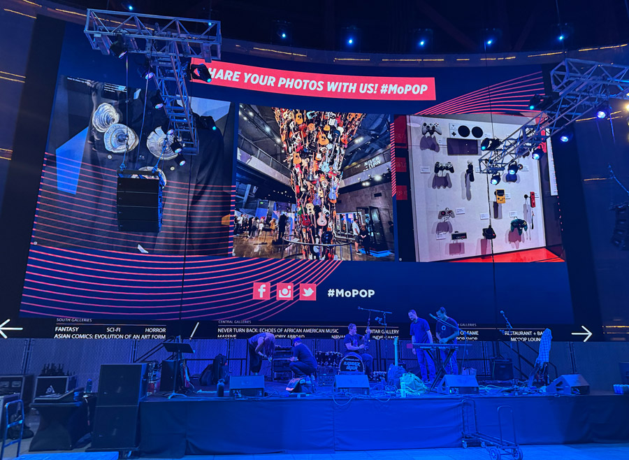 The big stage at the Museum of Pop Culture