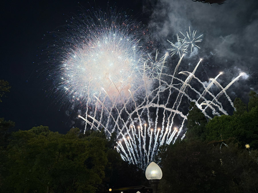 The finale of Disneyland's Wondrous fireworks show