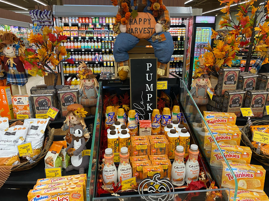 Autumn assortment of products at Pavilions
