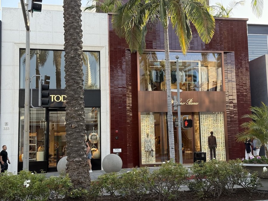 Loro Piana boutique storefront in Beverly Hills.