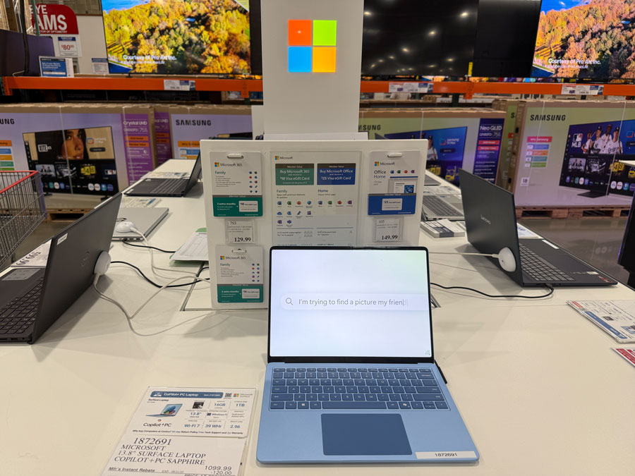 Microsoft 13.8’’ Surface Laptop Copilot + PC Sapphire at Costco