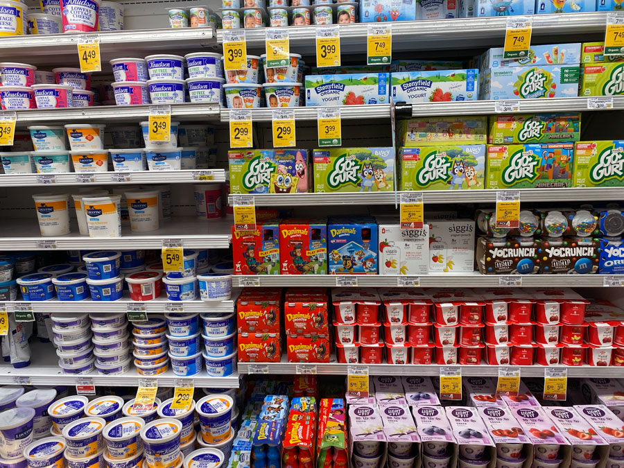 Organic and Fat Free Yogurt for kids at Pavilions
