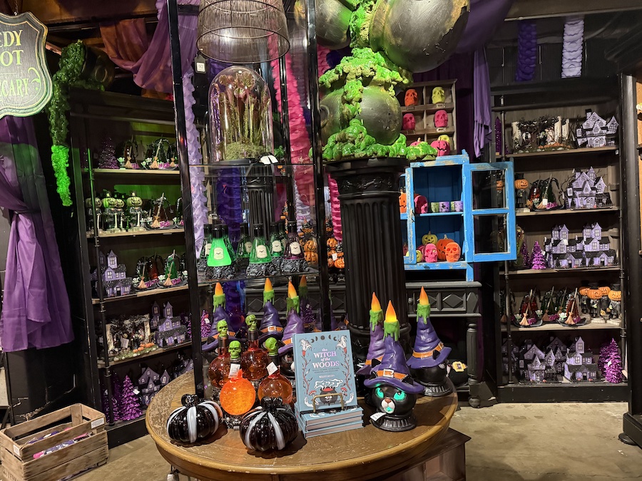 Bright Halloween decor figures.