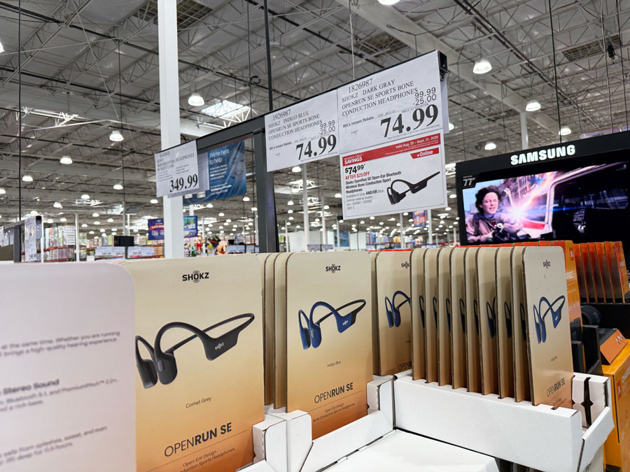 Shokz OpenRun SE Open-Ear Bluetooth Wireless Bone Conduction Sport Headphones at Costco